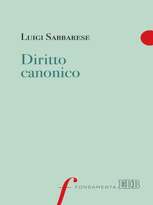 cover image of Diritto canonico